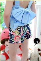 Baby Girl Kid Toddler Bowknot Vest Shirt Blouse