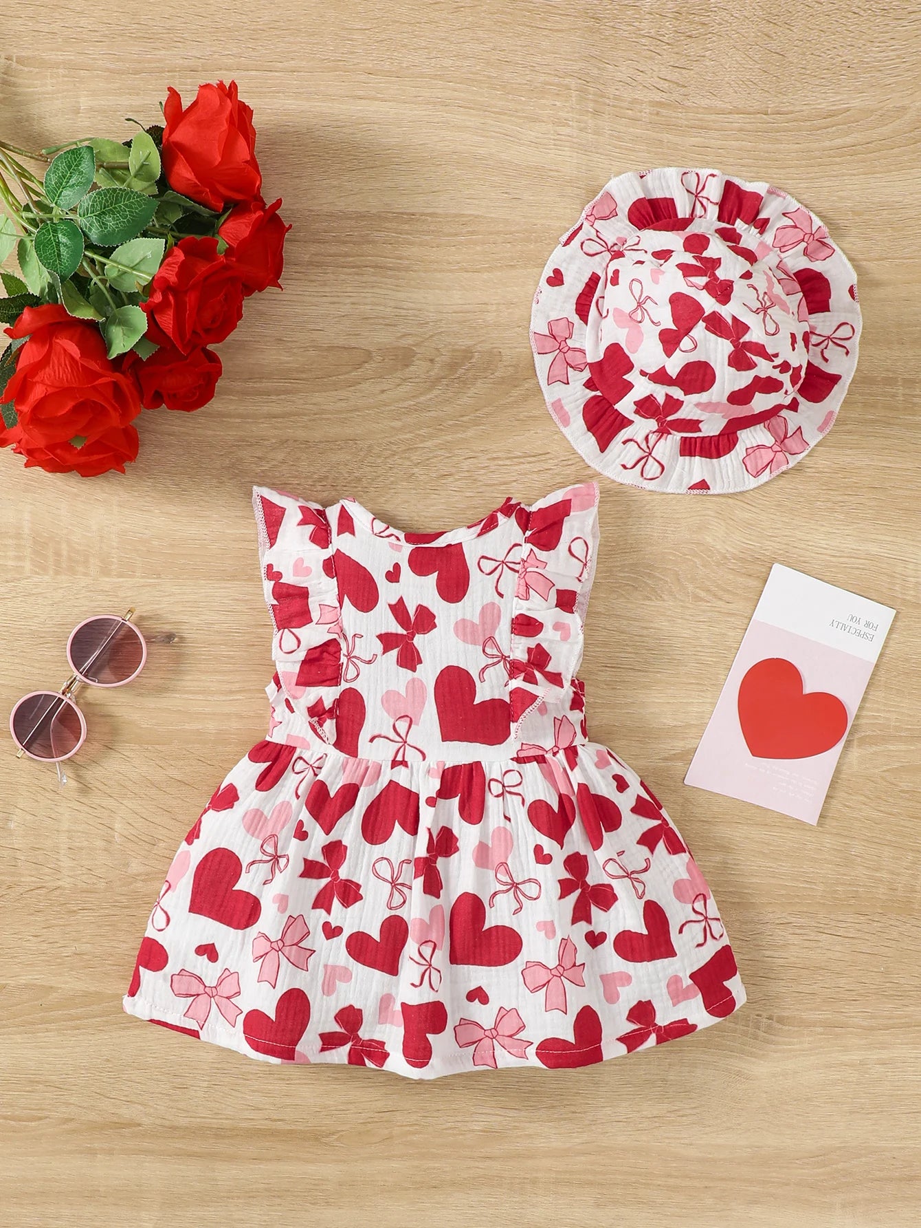 Love Print Dress Set