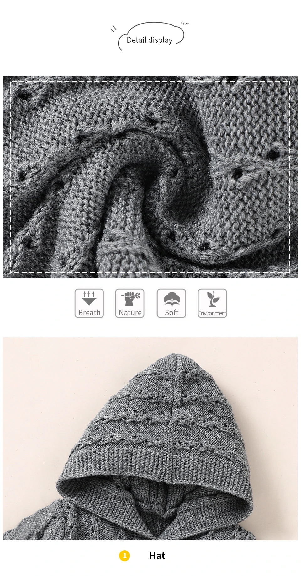 Knitted Hooded Jumpsuit