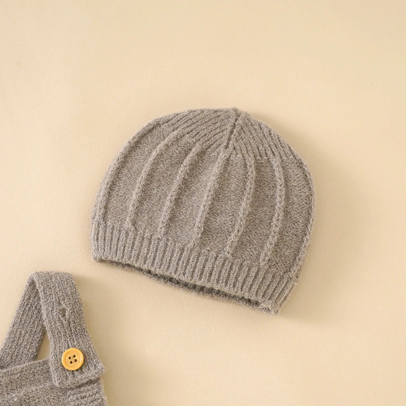 Neutral Knit Romper Set