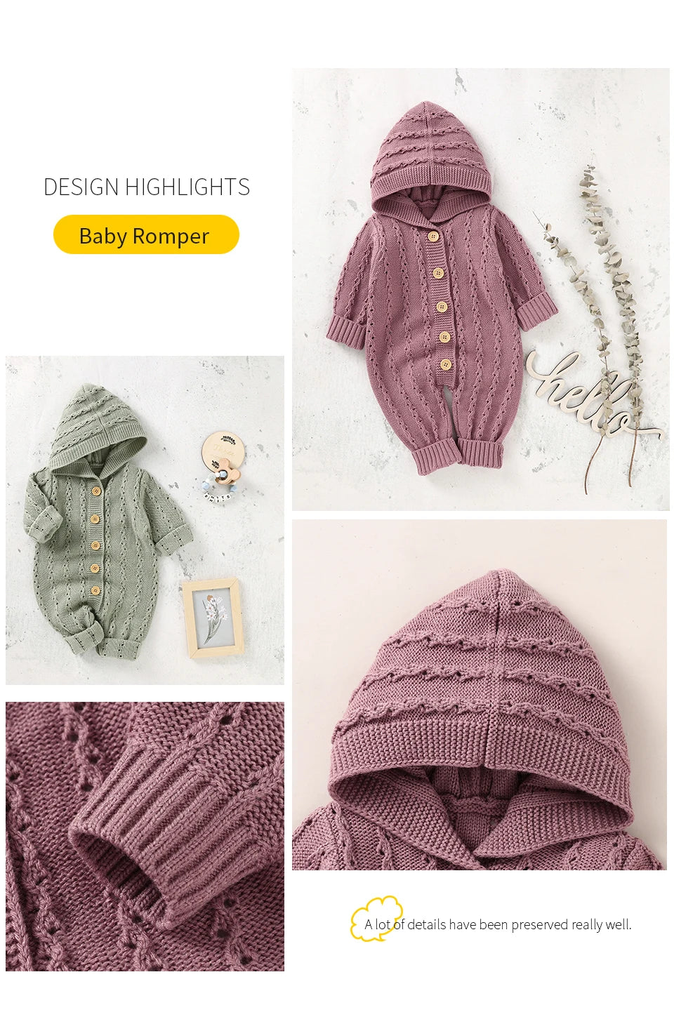 Knitted Hooded Jumpsuit