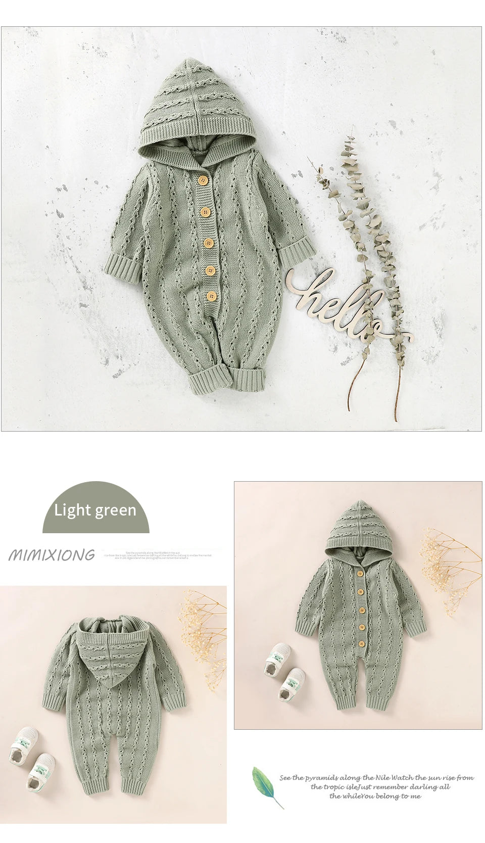 Knitted Hooded Jumpsuit