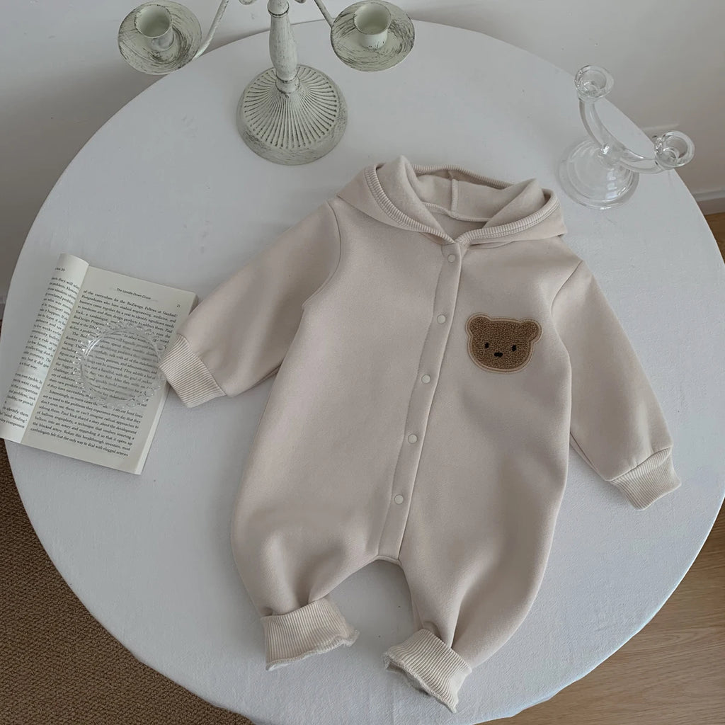 Bear Hooded Winter Bodysuit
