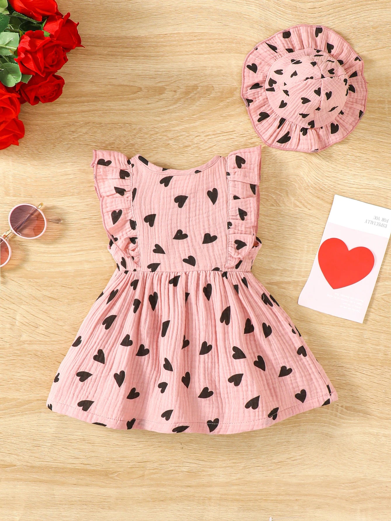 Love Print Dress Set