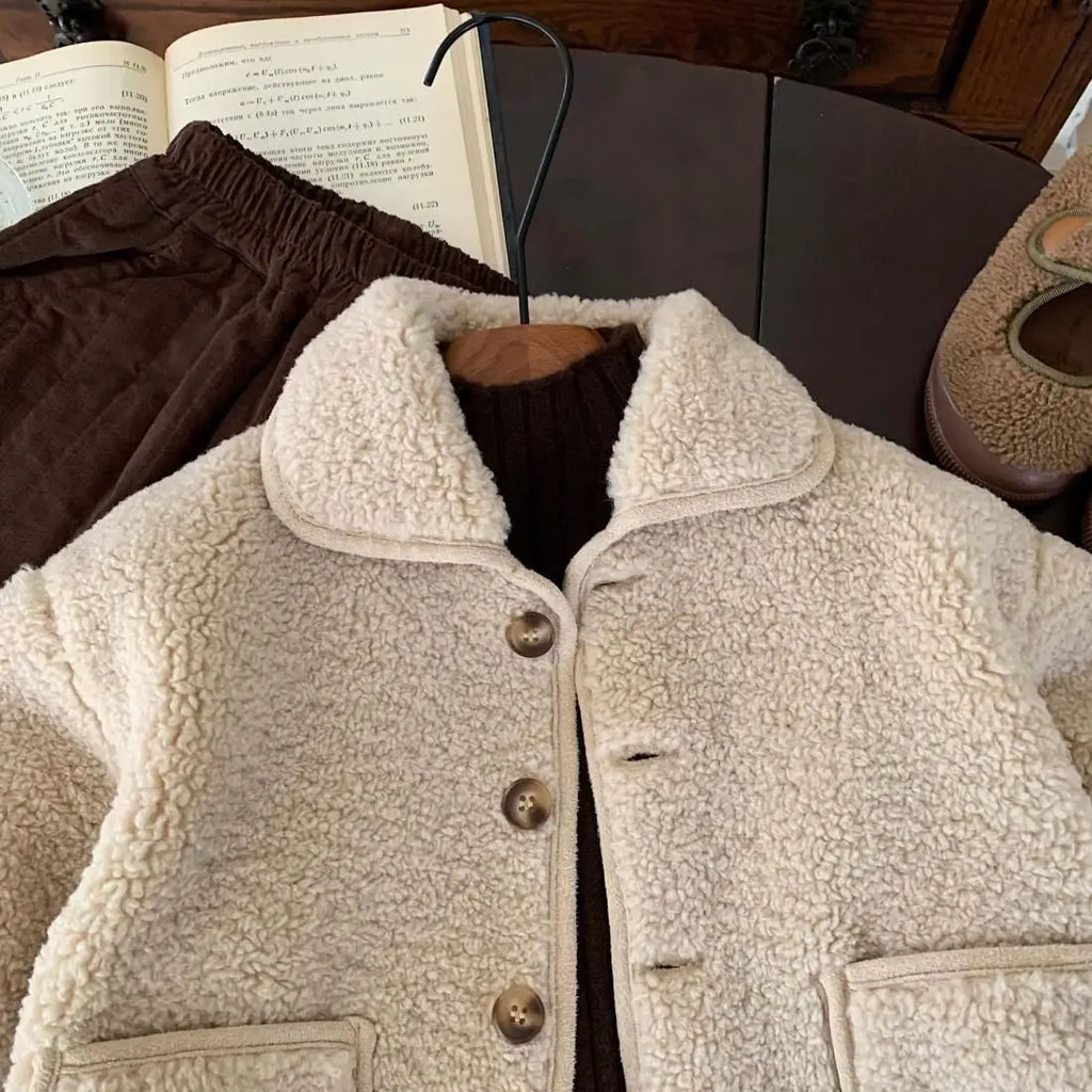 Velvet Wool Breasted Coat