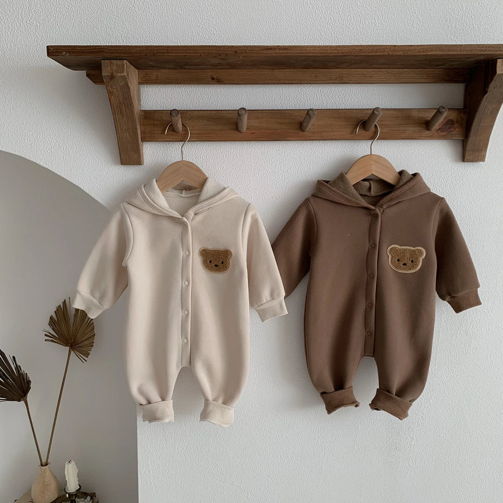 Bear Hooded Winter Bodysuit