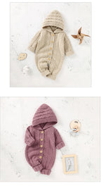 Knitted Hooded Jumpsuit