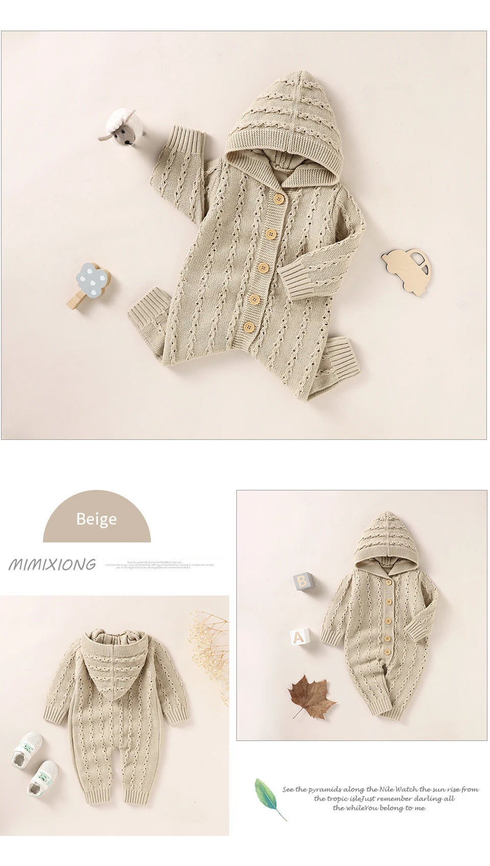Knitted Hooded Jumpsuit