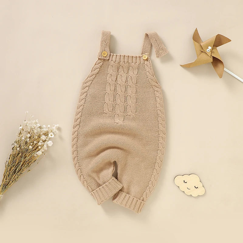 Solid Knit Sleeveless Romper