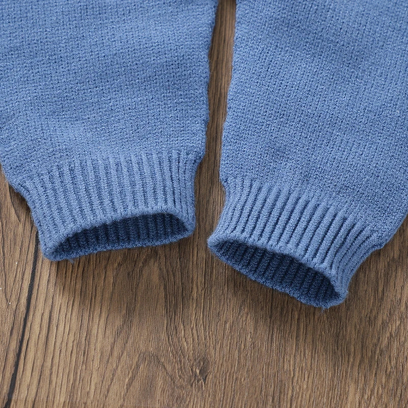 Solid Knit Romper Hat Set