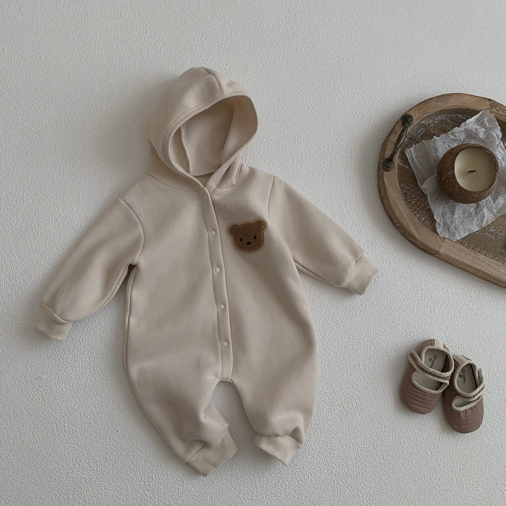 Bear Hooded Winter Bodysuit