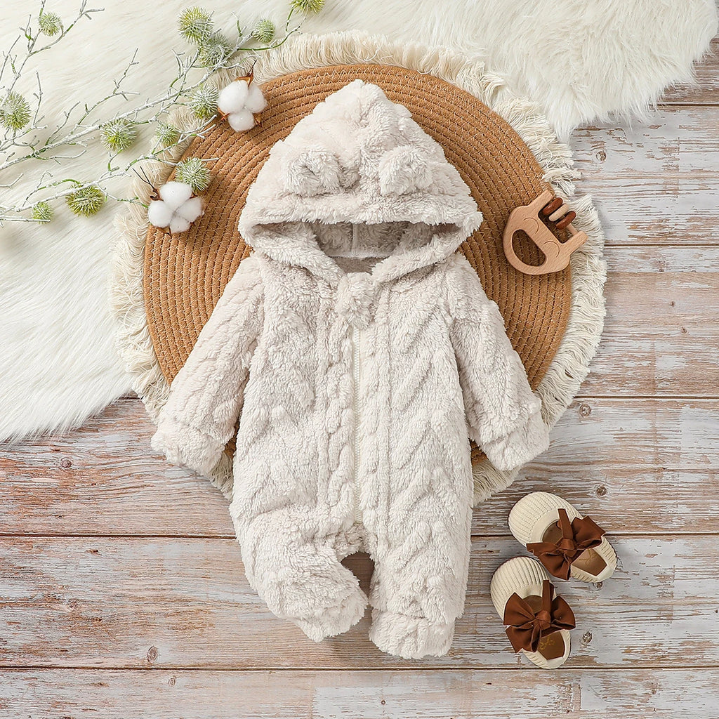 Plush Hooded Romper