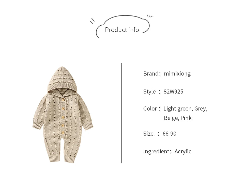 Knitted Hooded Jumpsuit