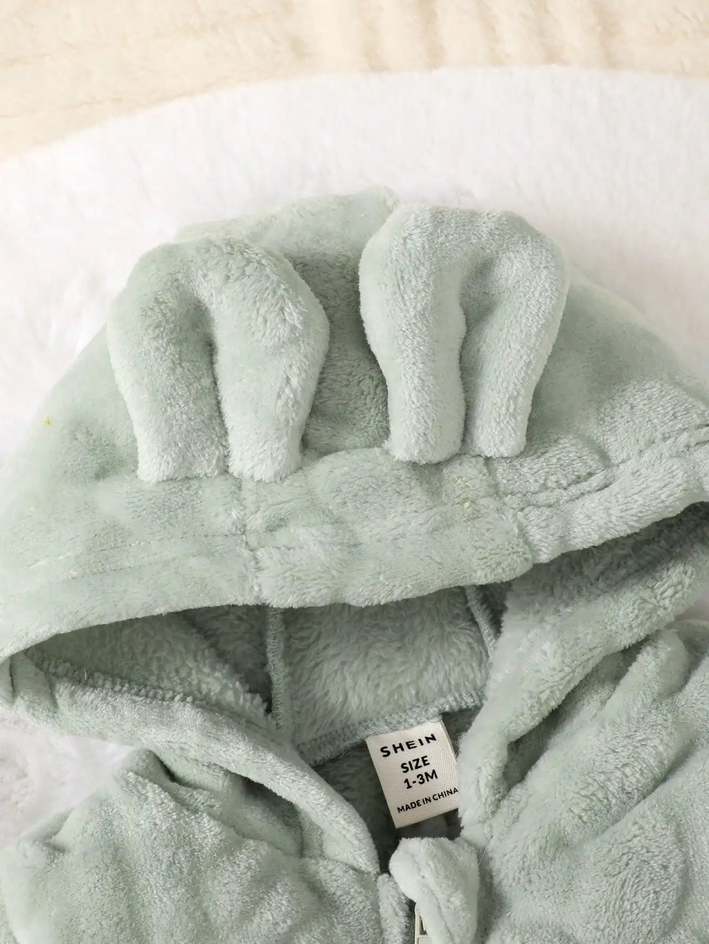 Plush Zip Hooded Romper