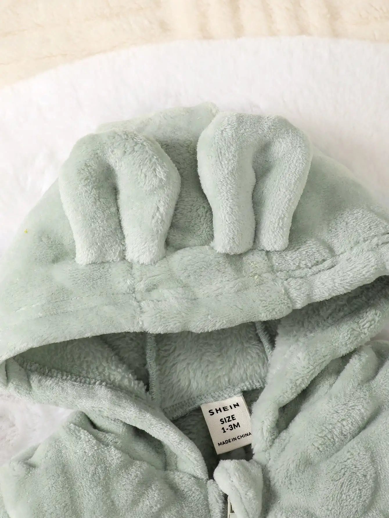 Plush Zip Hooded Romper