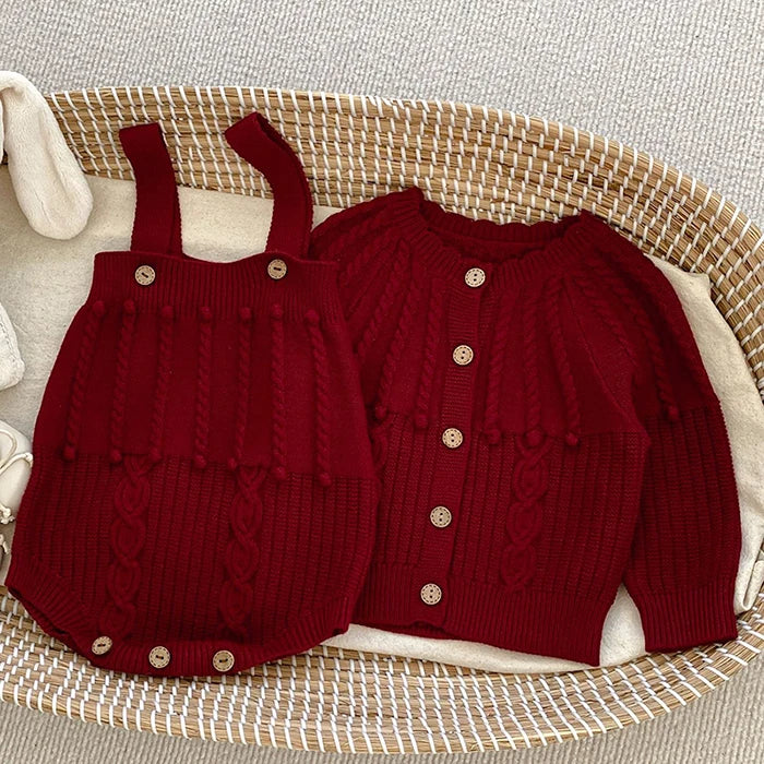 Korean Cardigan Romper Set