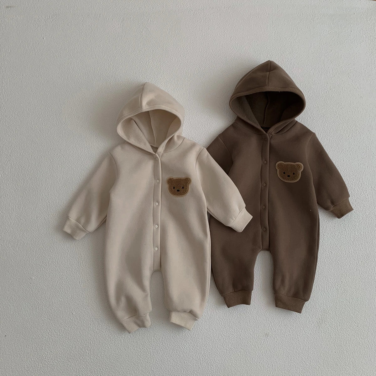 Bear Hooded Winter Bodysuit
