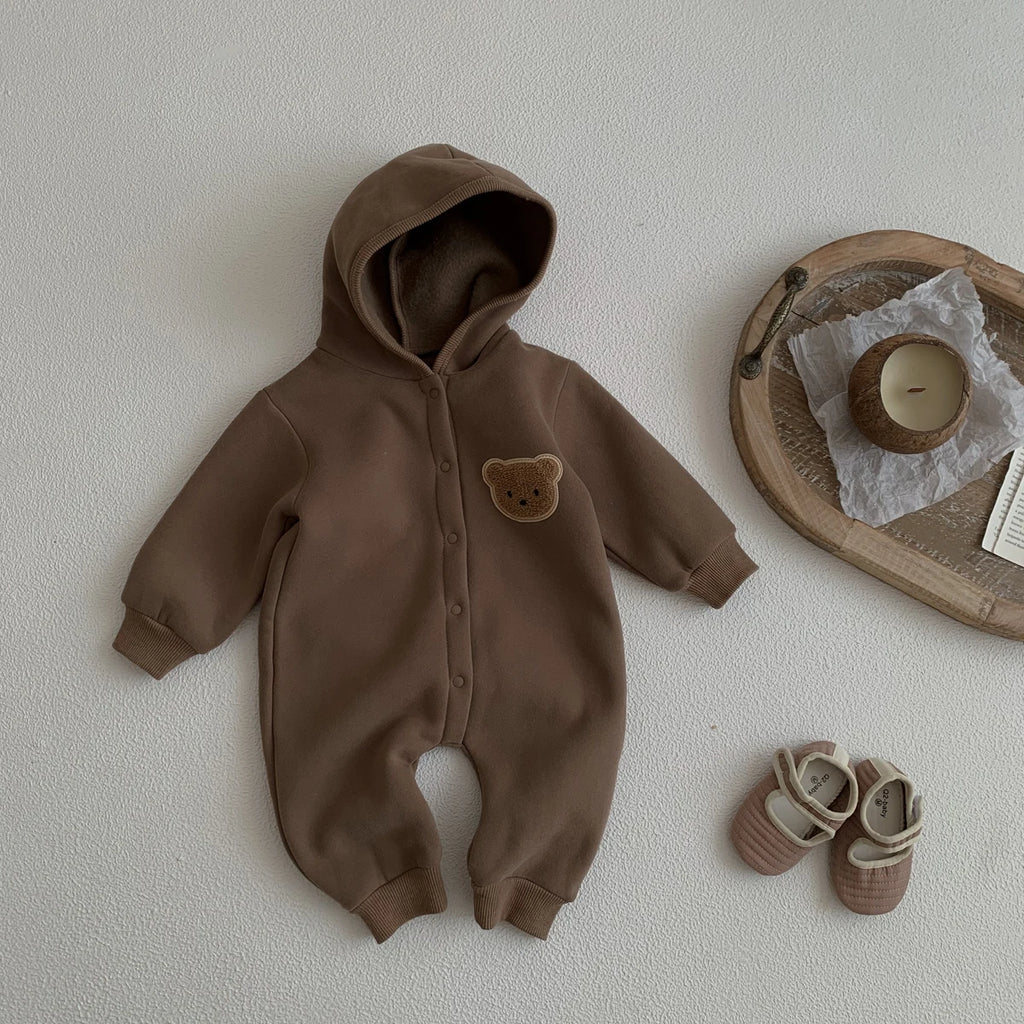 Bear Hooded Winter Bodysuit