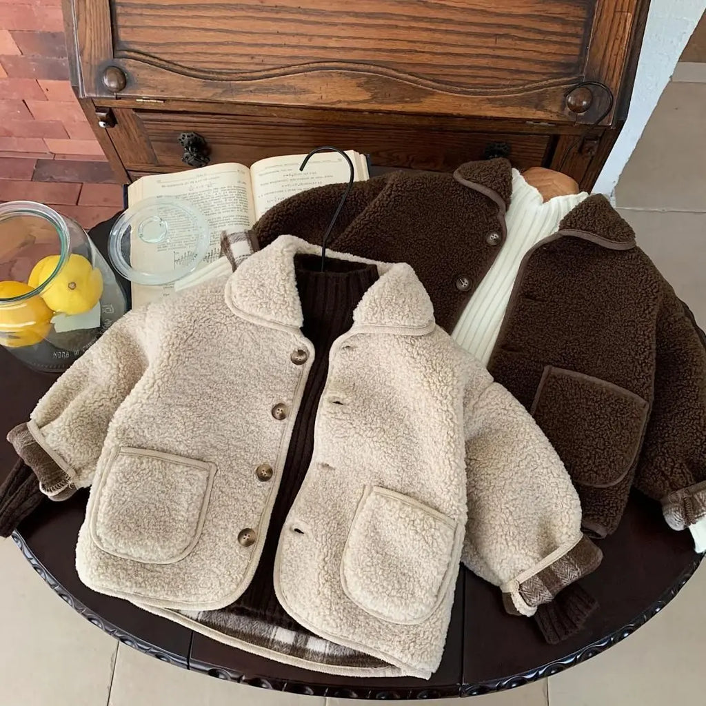 Velvet Wool Breasted Coat