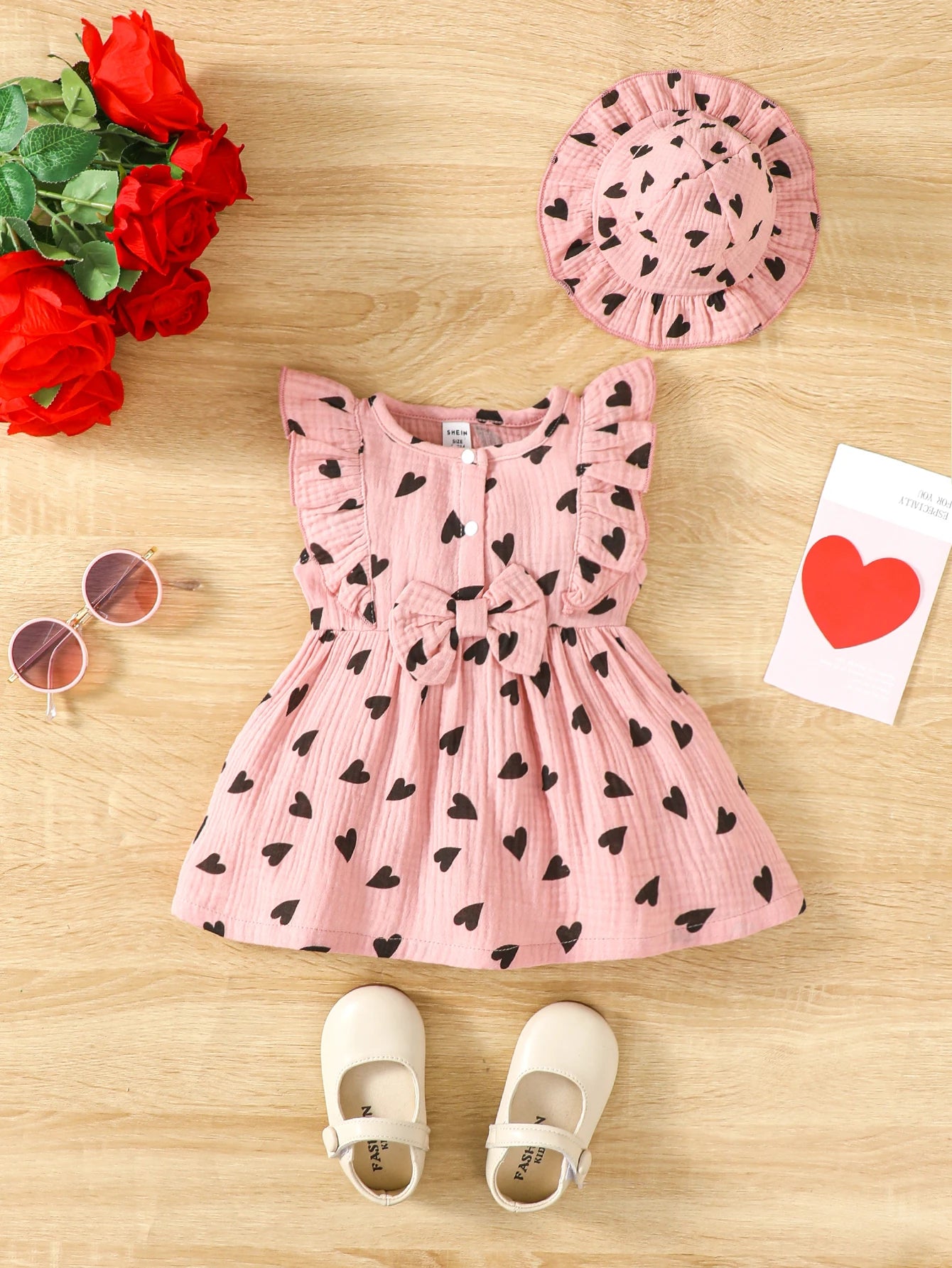 Love Print Dress Set