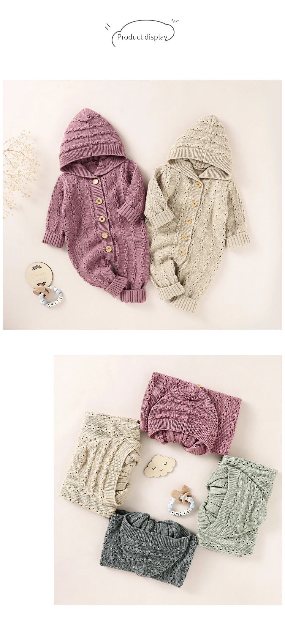 Knitted Hooded Jumpsuit