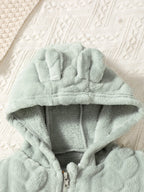 Plaid Plush Hooded Romper