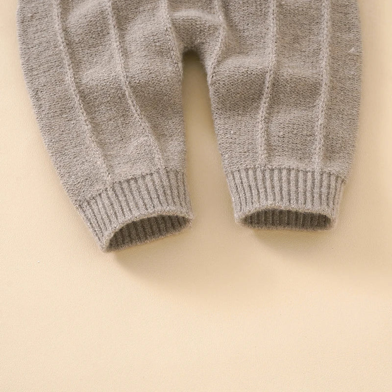 Neutral Knit Romper Set