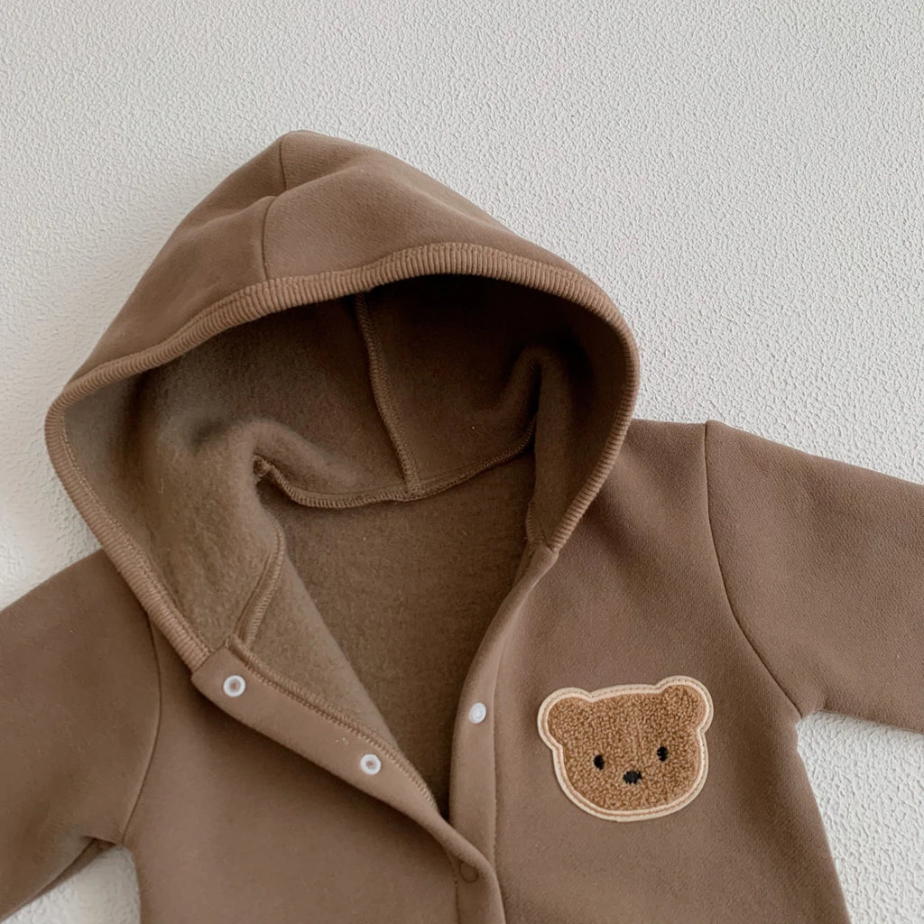 Bear Hooded Winter Bodysuit