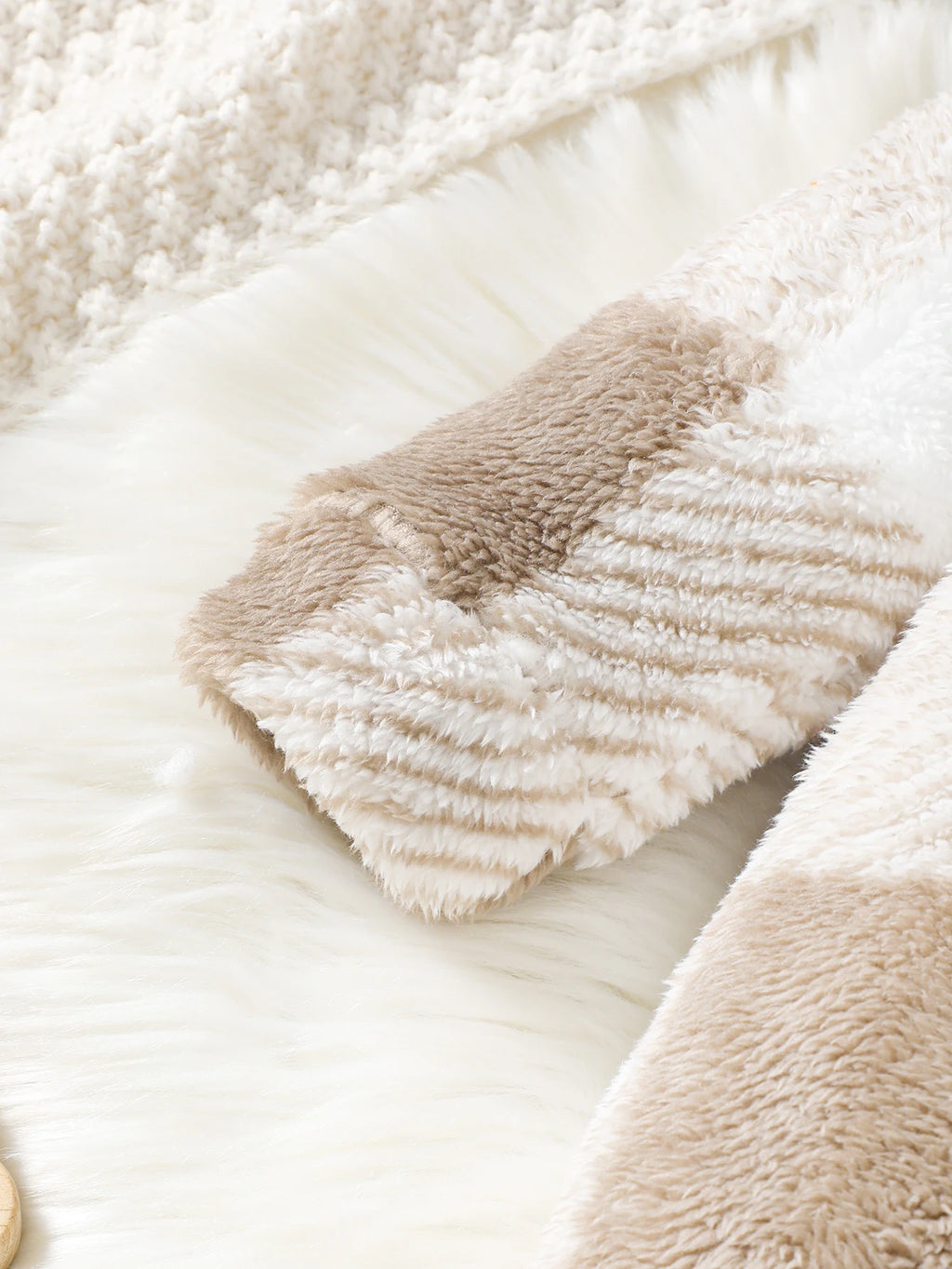 Plaid Plush Hooded Romper