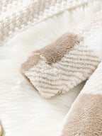 Plaid Plush Hooded Romper