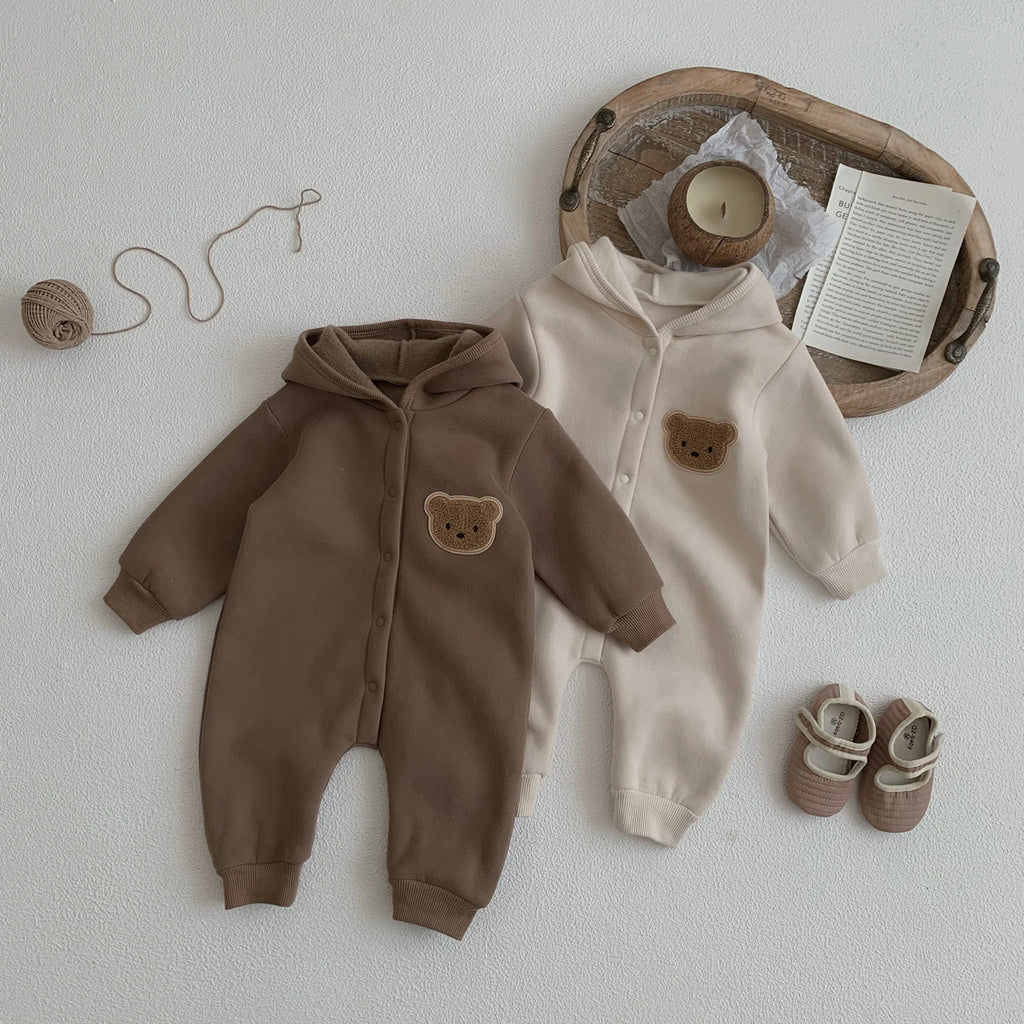 Bear Hooded Winter Bodysuit