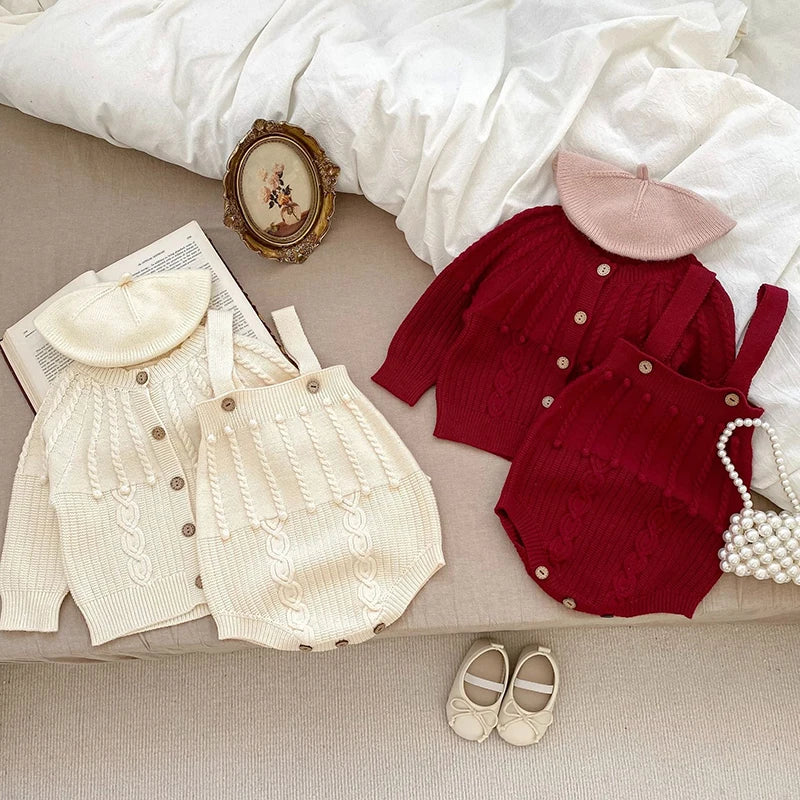 Korean Cardigan Romper Set