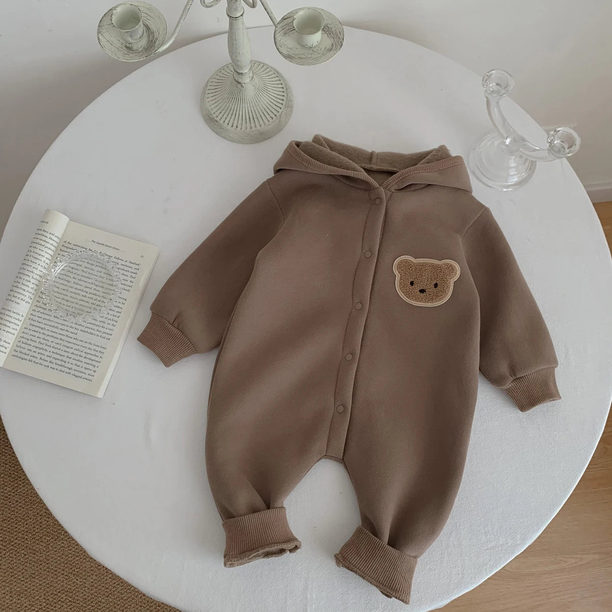 Bear Hooded Winter Bodysuit