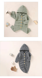 Knitted Hooded Jumpsuit