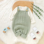 Solid Knit Sleeveless Romper