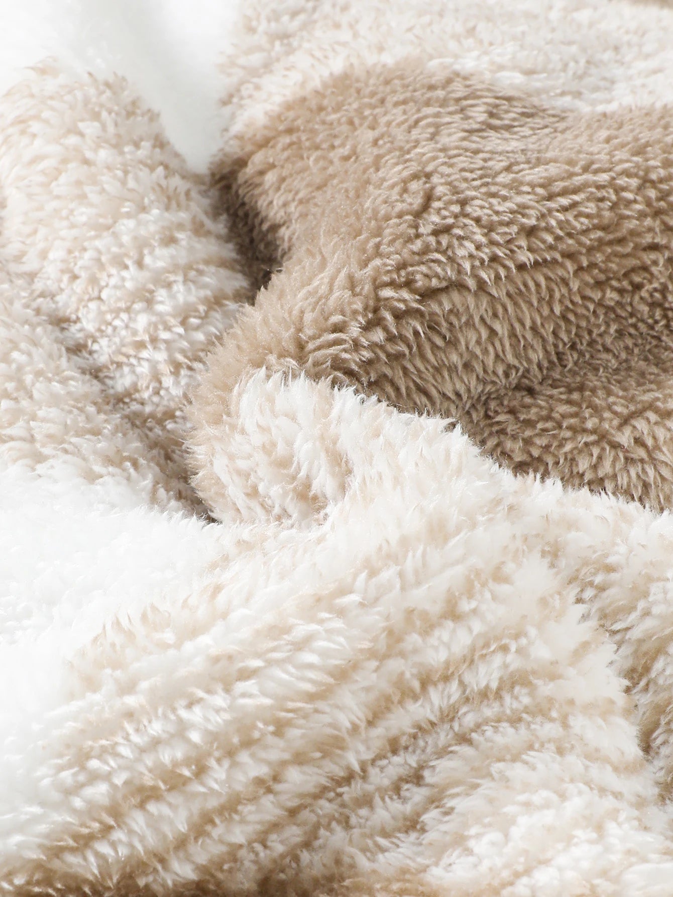 Plaid Plush Hooded Romper