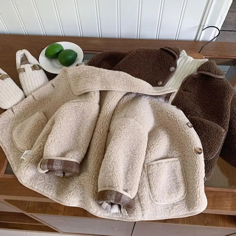 Velvet Wool Breasted Coat