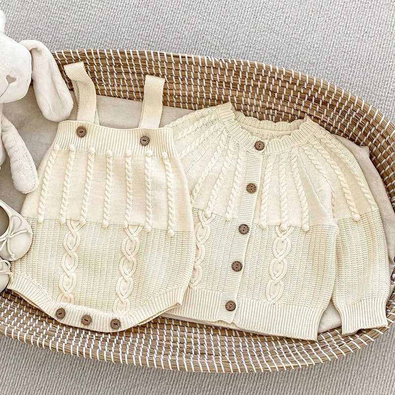 Korean Cardigan Romper Set