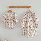 Ditsy Flower Graphic Sisterly Clothes Onesies & Dress-1