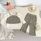 Spring and Autumn Baby Kids Girls Flowers Decorated Sleeveless Vest,