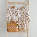 Ditsy Flower Graphic Sisterly Clothes Onesies & Dress-0