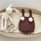 Baby Girl  Autumn Plush Ball Camisole Knitted Vest One Piece-2