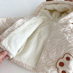 Winter Infant Baby Teddy Paws Pattern Long Sleeves Coat With Thick