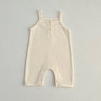 Summer Baby Kids Waffle Grid Sleeveless Vest And Bloomers Sets And Romper – Casual Matching Set-5