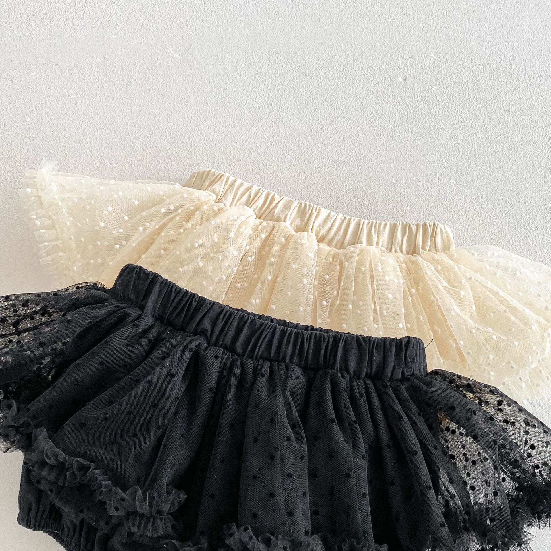 Summer Hot Selling Baby Girls Sleeveless Solid Color Vest and Tulle Patchwork Bloomers Clothing Set-4
